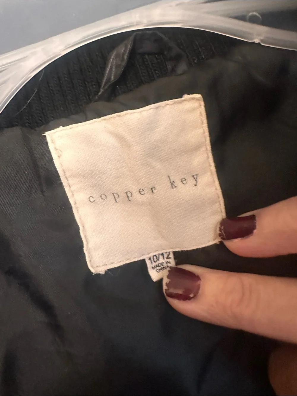 Copper Key Black Shiny Quilted Puffer Jacket